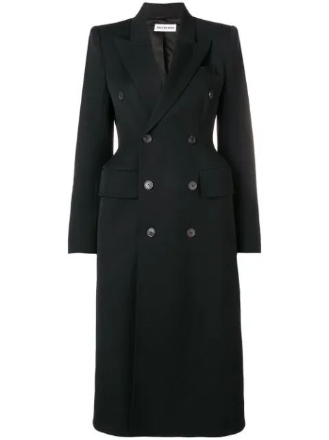 hourglass double-breasted coat | Farfetch (US)