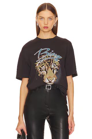 ANINE BING Walker Leopard Tee in Vintage Black from Revolve.com | Revolve Clothing (Global)