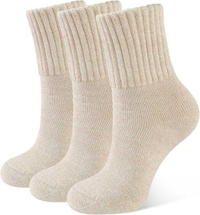 CLOSEMATE Womens Thick Full Cushioned Thermal Warm Boot Socks for Winter 3 Pairs | Amazon (US)