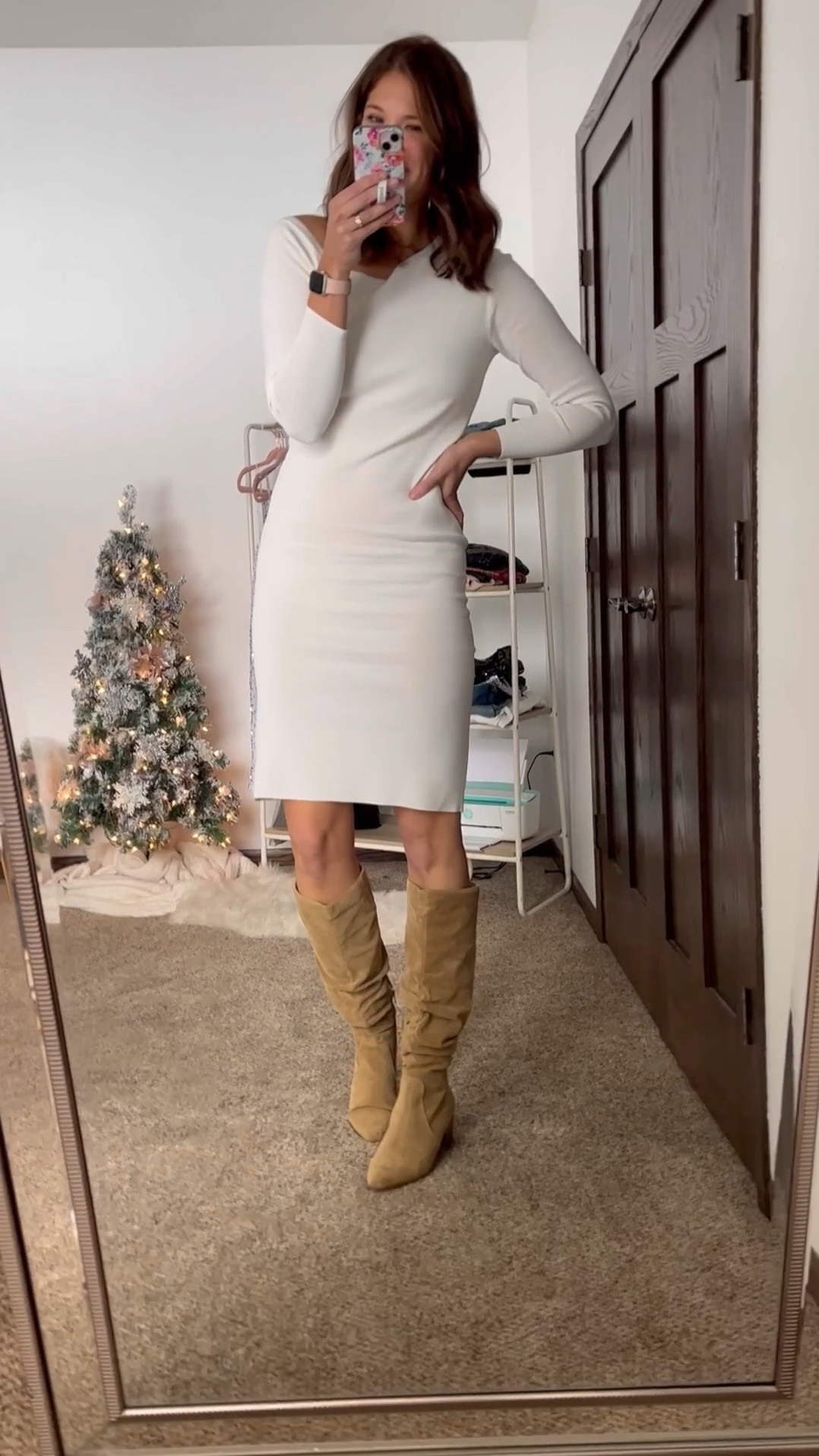 Slouchy boots | tall boots | tan boots | 2 inch boots | winter boots | holiday outfits 

#LTKSeasonal #LTKHoliday #LTKstyletip