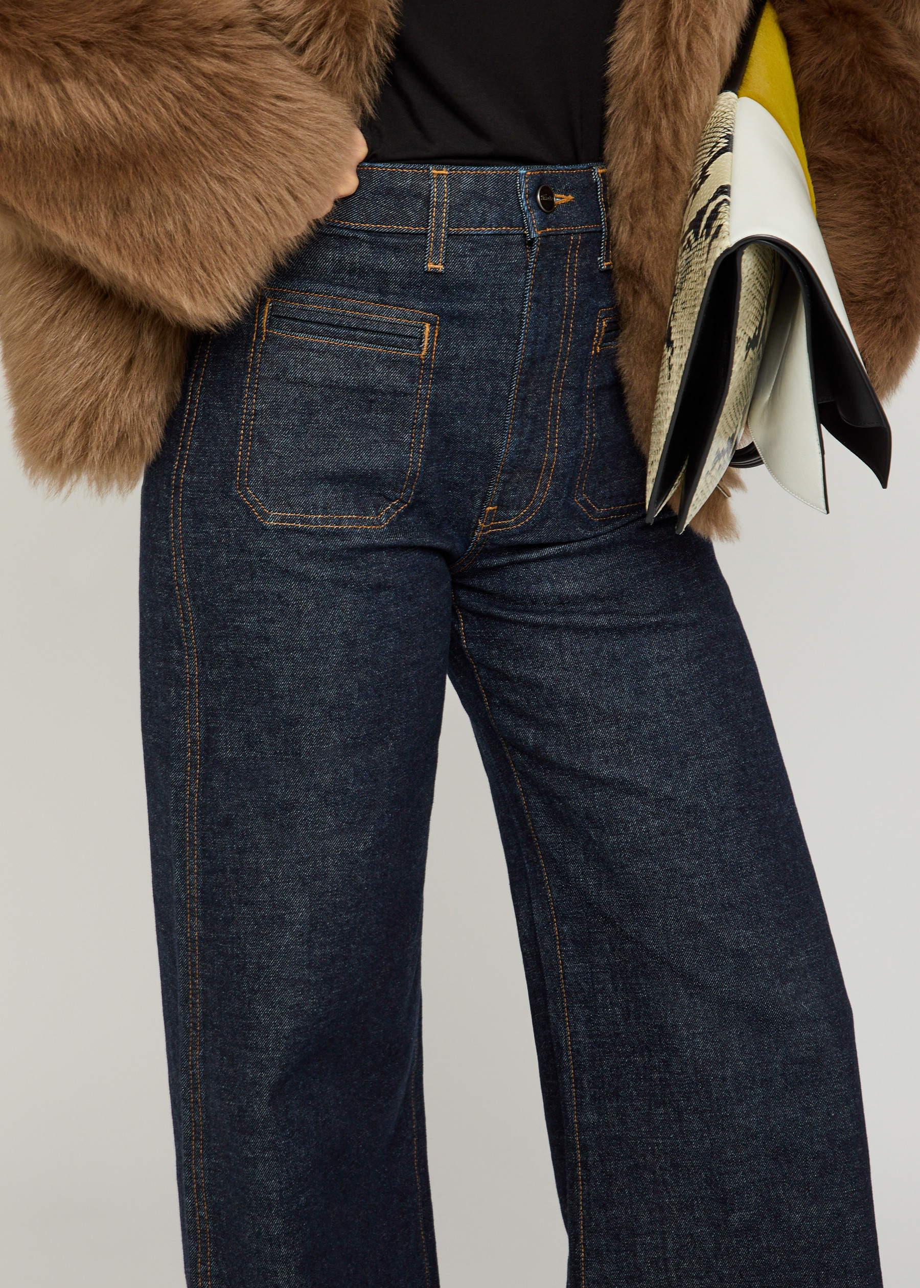 Delmonico wide-leg cut denim jeans | Harvey Nichols