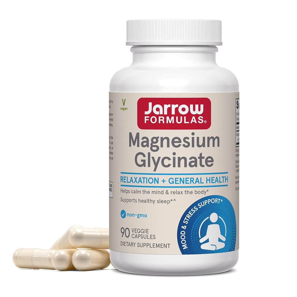 Jarrow Formulas Magnesium Glycinate Veggie Capsules - 360 mg Magnesium per Serving, Supports Rela... | Amazon (US)
