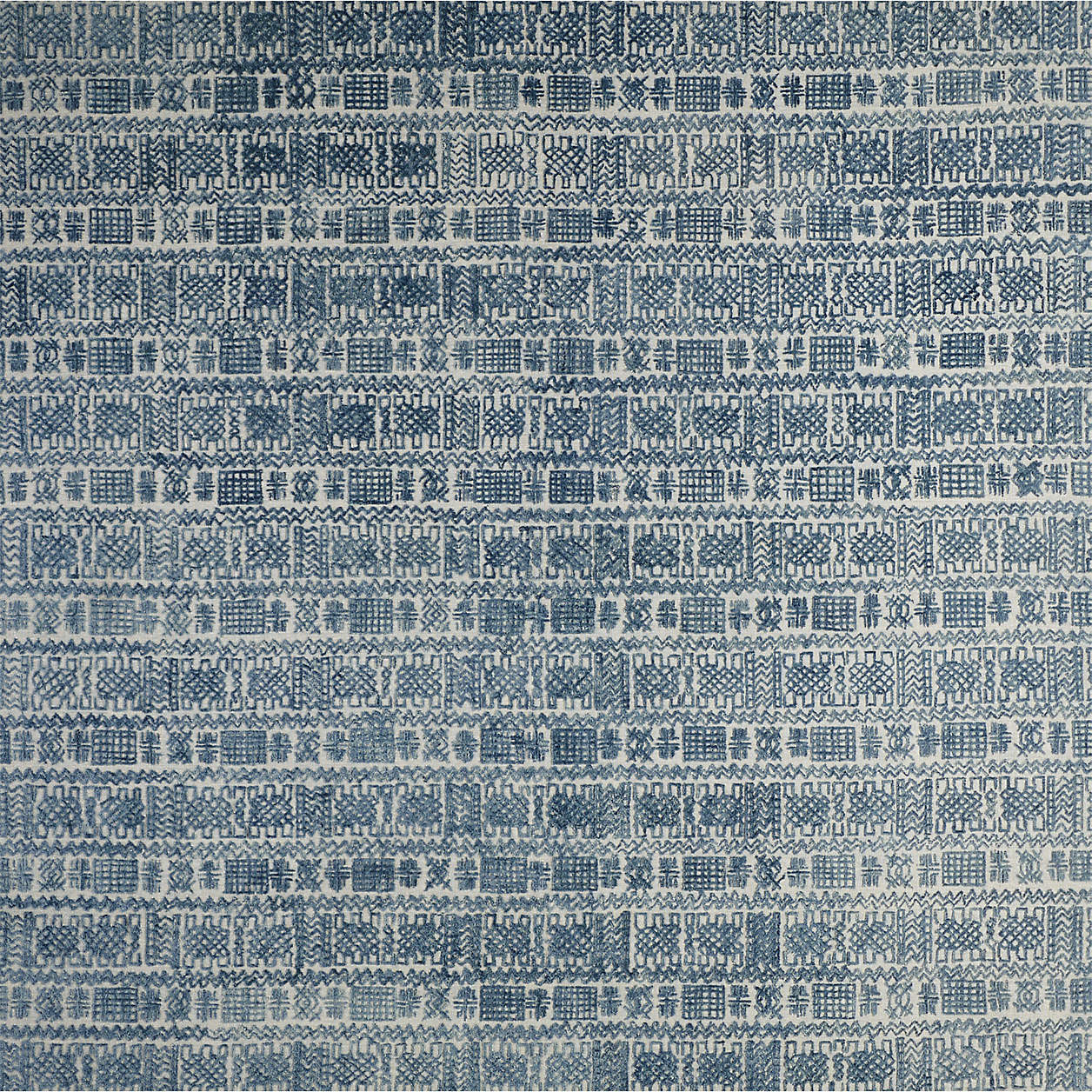 Girona Wool Handwoven Blue Area Rug 8'x10' + Reviews | Crate & Barrel | Crate & Barrel