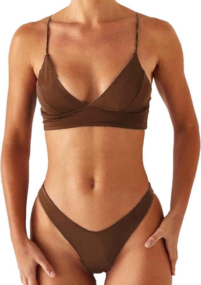 Rajputana Womens Bikini Black Push Up Brazilian Two Piece Swimsuit | Amazon (US)