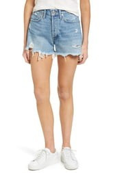 AGOLDE Parker Distressed Denim Shorts in Swapmeet at Nordstrom, Size 28 | Nordstrom