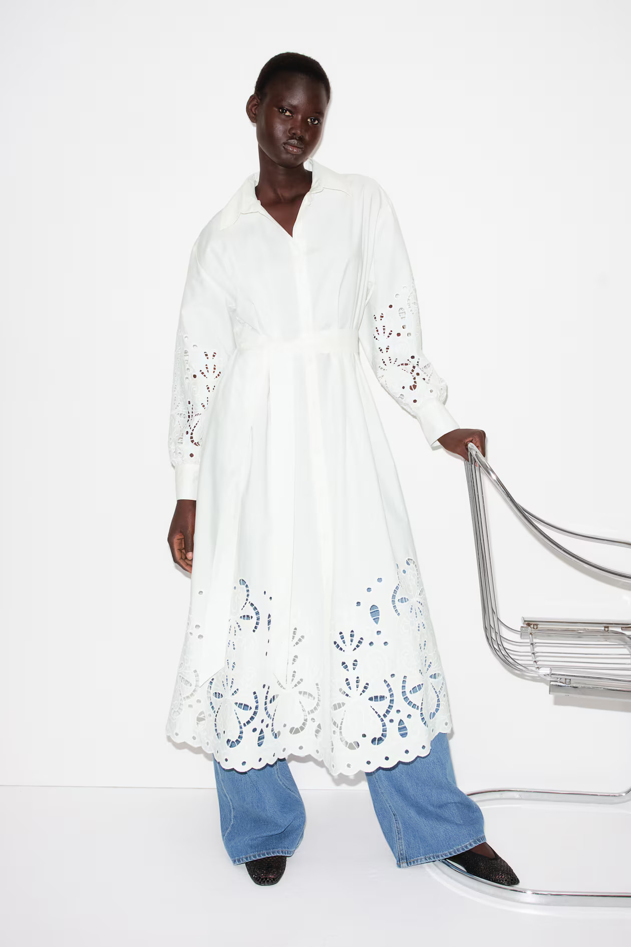 Broderie anglaise shirt dress | H&M (UK, MY, IN, SG, PH, TW, HK)