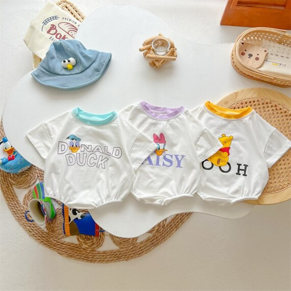 Disney Cute Baby Bodysuit Clothes Cartoon Donald Duck Bear - Etsy | Etsy (US)