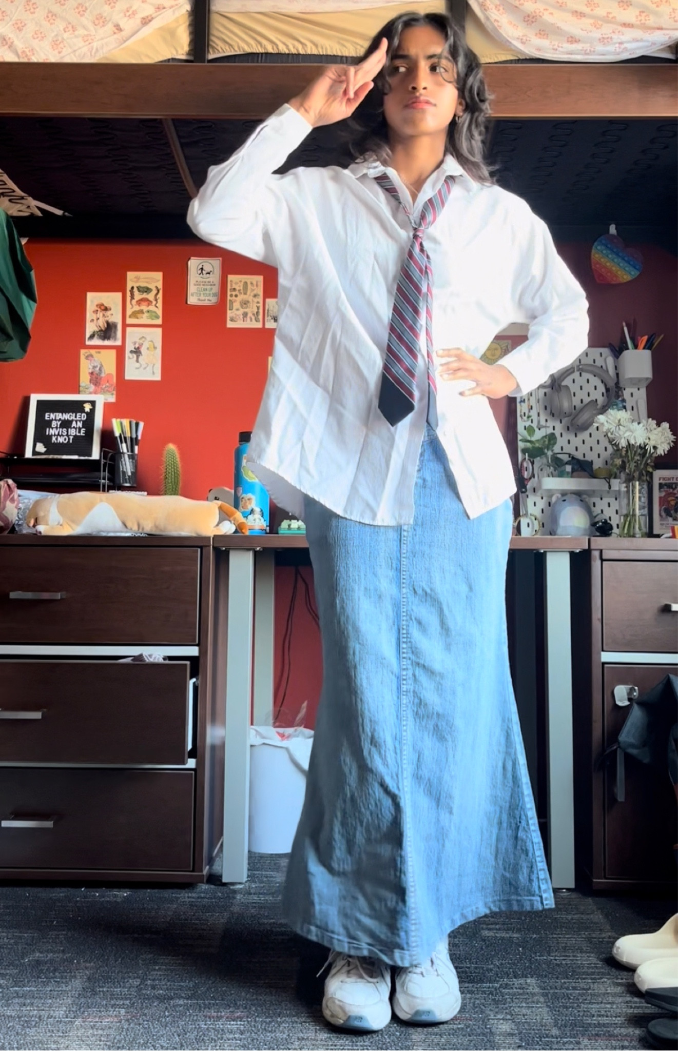 denim maxi skirt professional school work business outfit inspo maxi skirt style

#LTKworkwear