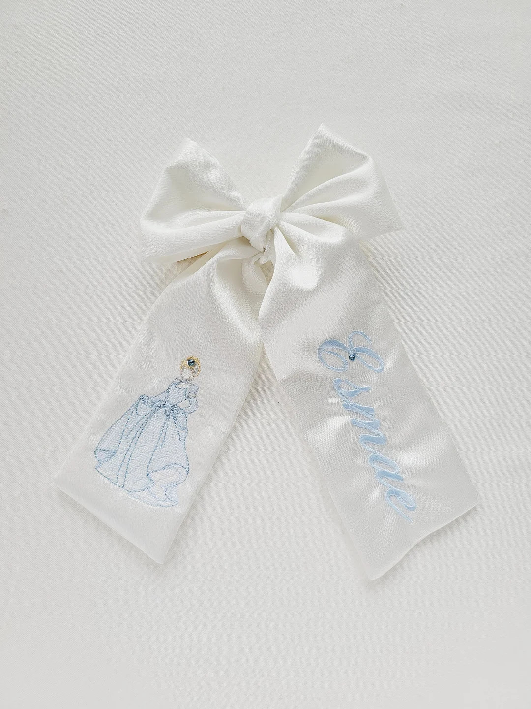 Cinderella Princess Embroidered Bow - Etsy | Etsy (US)