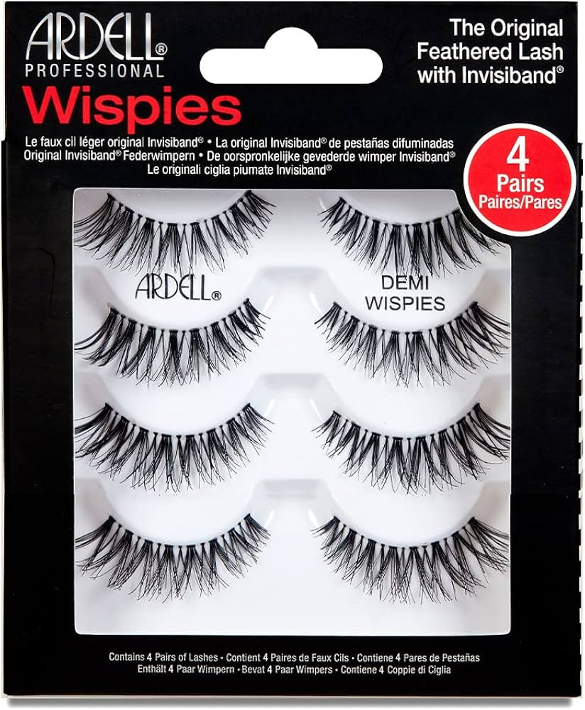 Ardell Demi Wispies False Eyelashes Black, Eye Make-Up Enhancement, Full Volume Strip Lashes - 4 ... | Amazon (US)