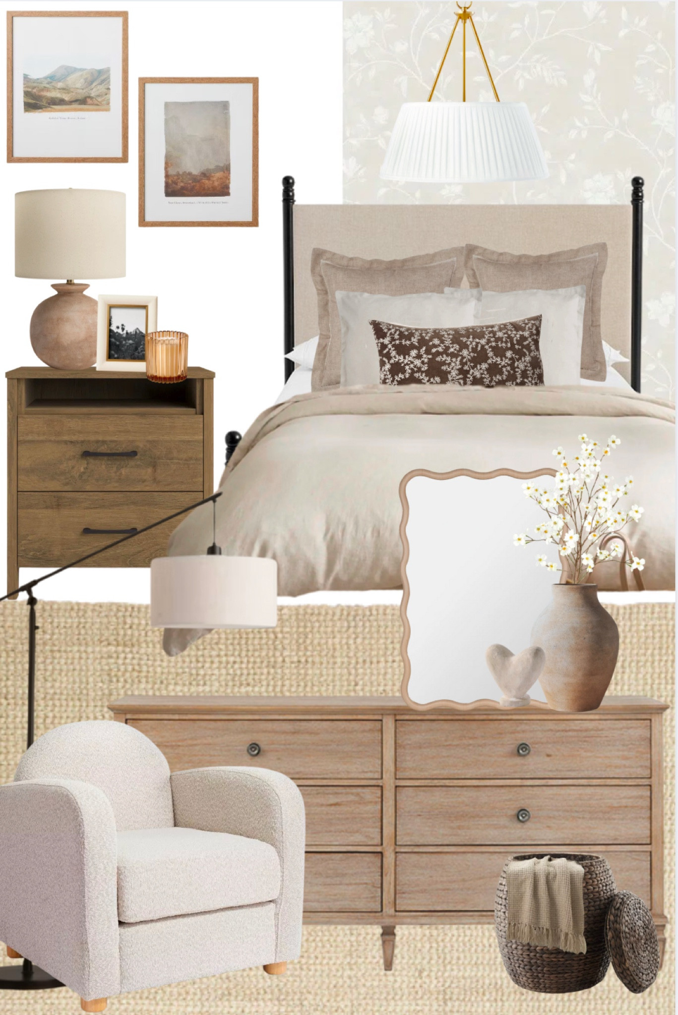 A warm and cozy bedroom. I always seem to gravitate towards a more neutral palette of whites and beige 🤎

#LTKFamily #LTKStyleTip #LTKHome