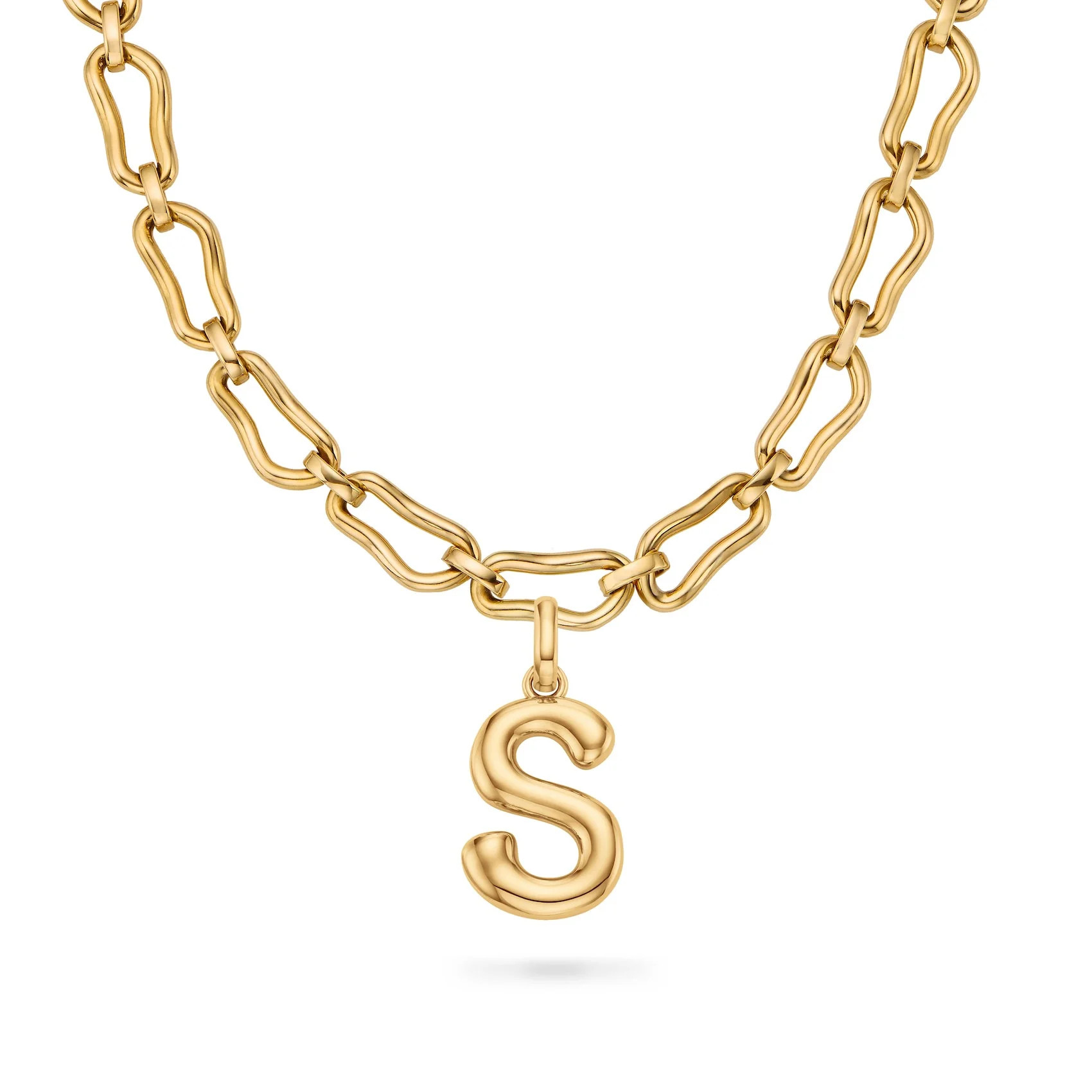 Molten Initial Necklace (Gold) | Abbott Lyon