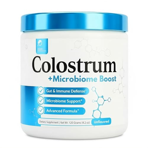 Prime Powders Colostrum Powder | Grass-Fed Bovine Colostrum with Akkermansia Probiotic 1B AFU | Microbiome & Gut Support | High IgG Advanced Formula | 120 Servings | Amazon (US)