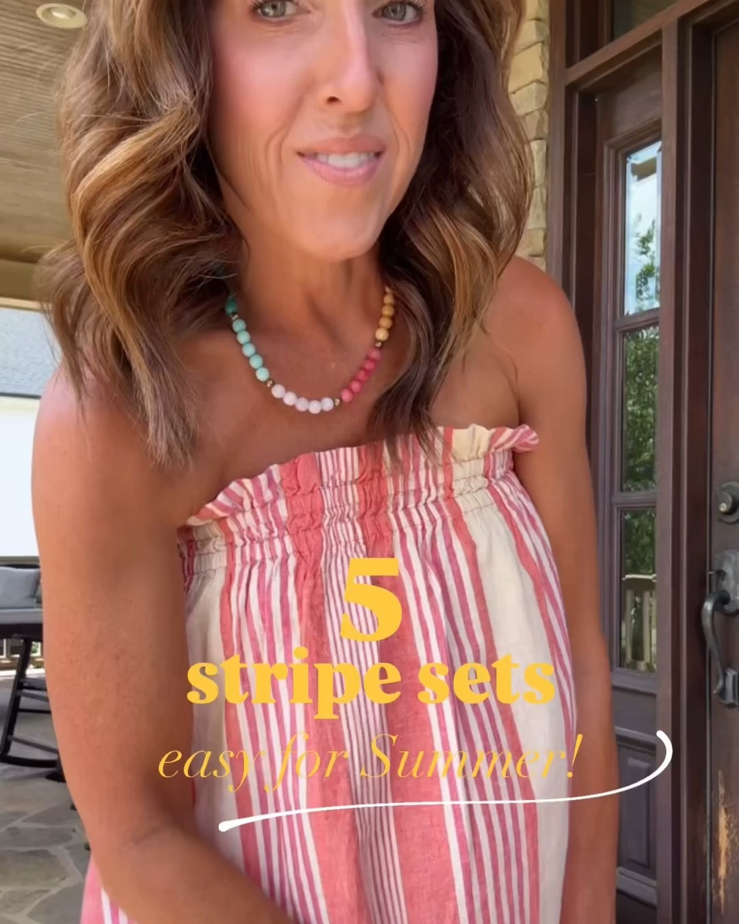 5 stripe matching sets for Summer. Summer trends. Matching sets. 
XS in everything

#LTKootd #LTKSeasonal #LTKOver40