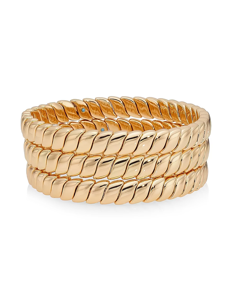 Smooth Moves 3-Piece Goldtone & Cubic Zirconia Stretch Bracelet | Saks Fifth Avenue