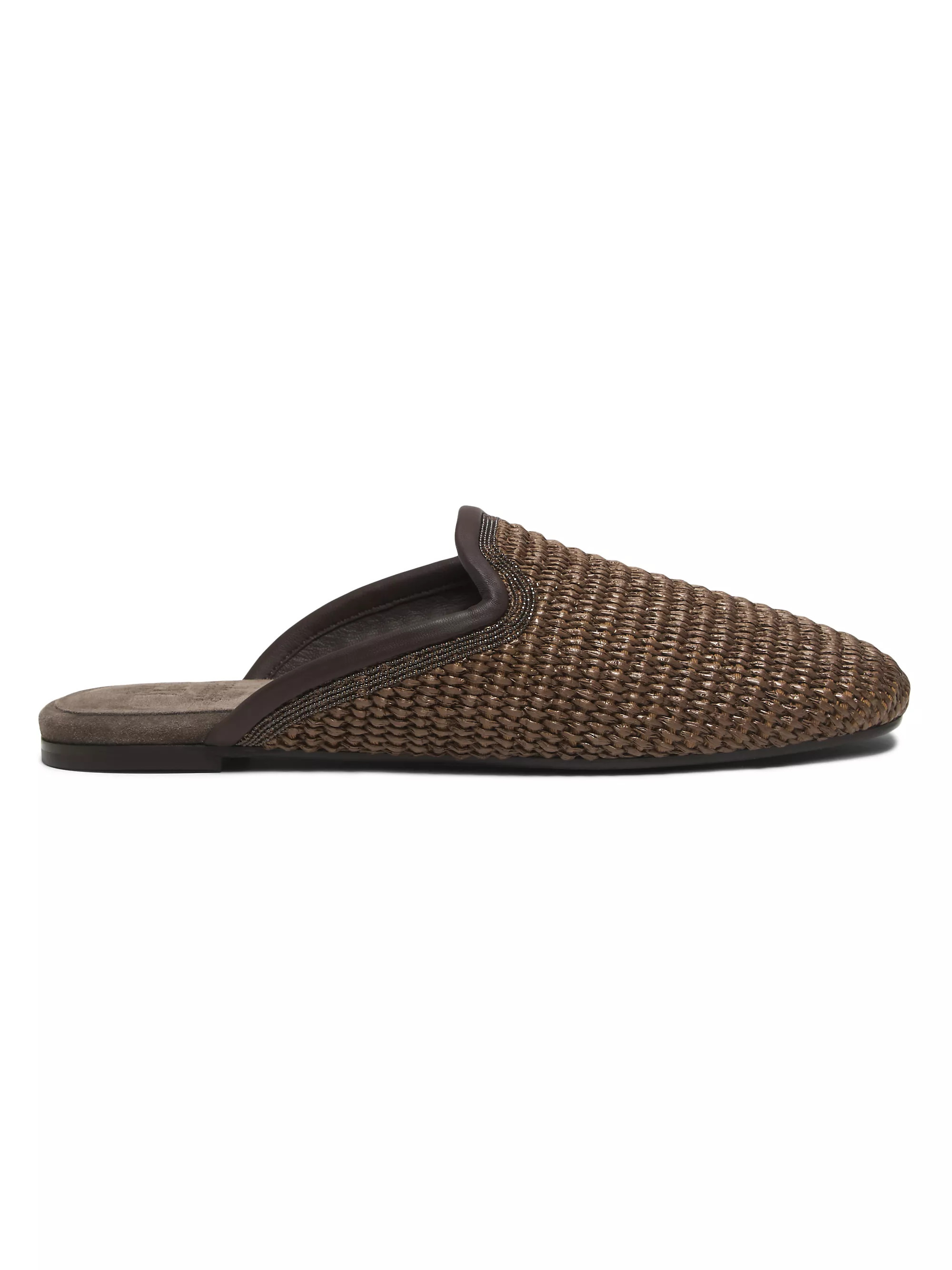 Woven Monili-Trim Slippers | Saks Fifth Avenue
