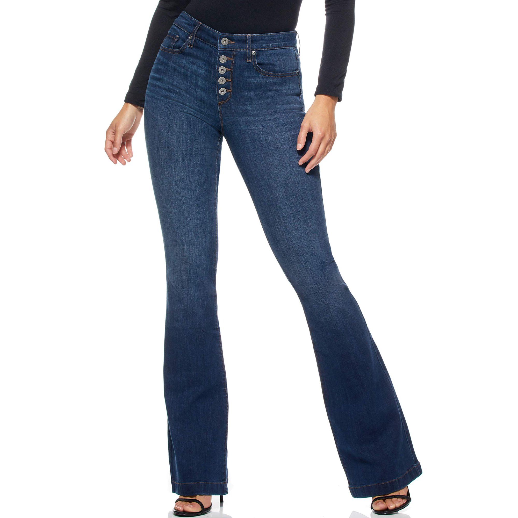 Sofia Jeans by Sofia Vergara Women’s Melisa Flare Jeans with Embroidered Pockets | Walmart (US)