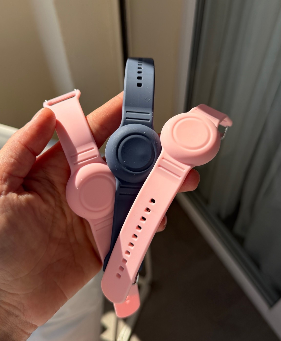Waterproof bracelet for air tags. All 3 of my kids have them.