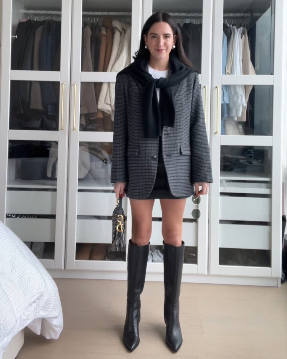 XSmall blazer 

Fall outfit, fall fashion, blazer, skirt outfit, knee high boots 

#LTKSeasonal #LTKstyletip #LTKsalealert