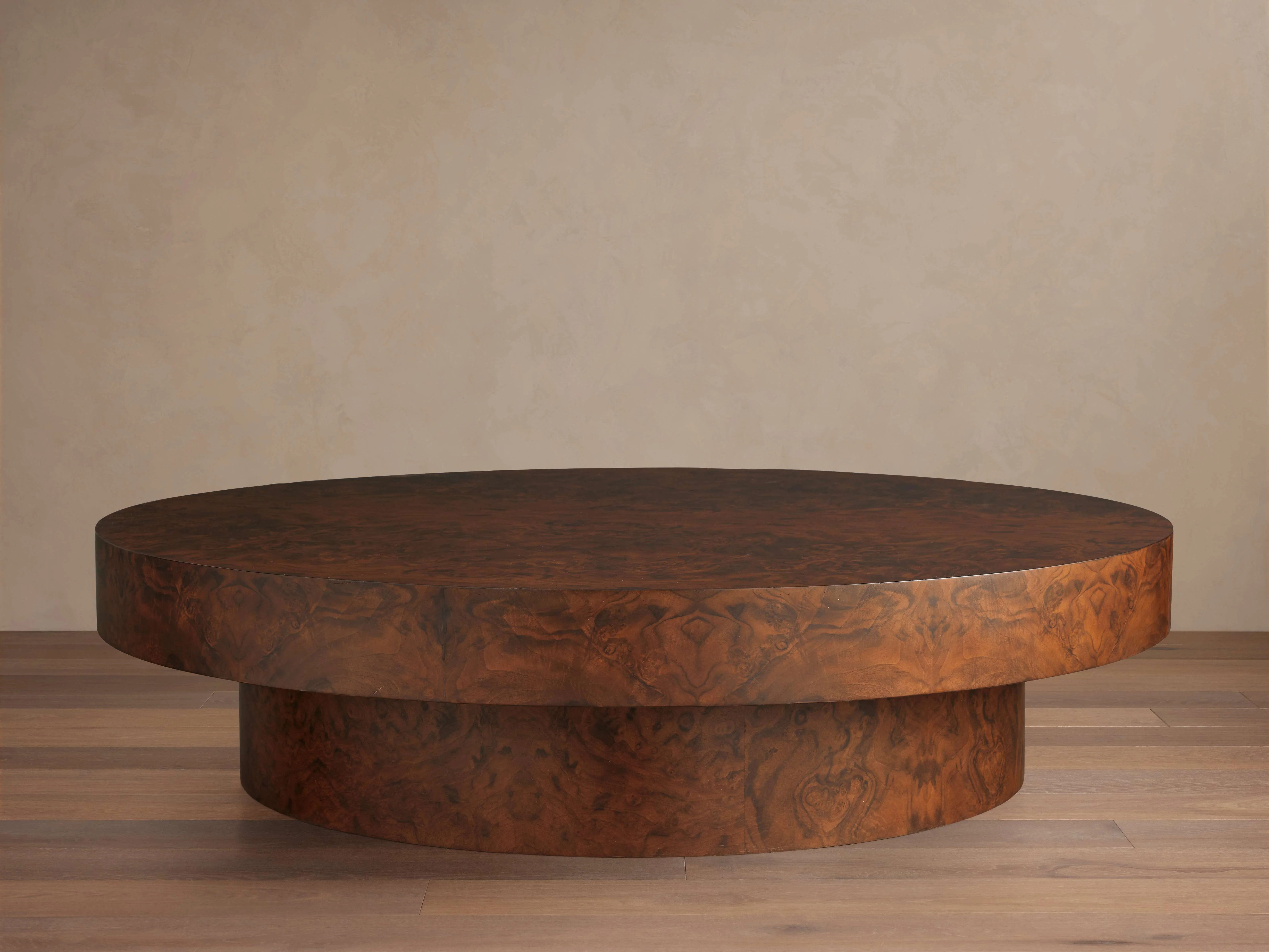 Cinzia Burl Round Coffee Table , 42"" | Arhaus | Arhaus