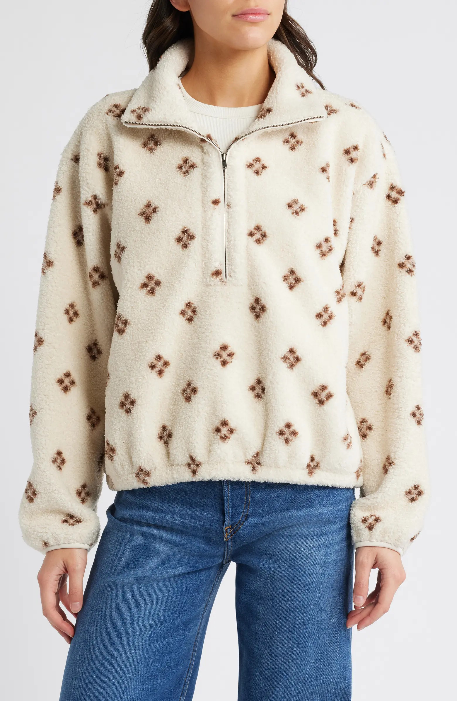 Geo Print Half Zip Fleece Pullover | Nordstrom