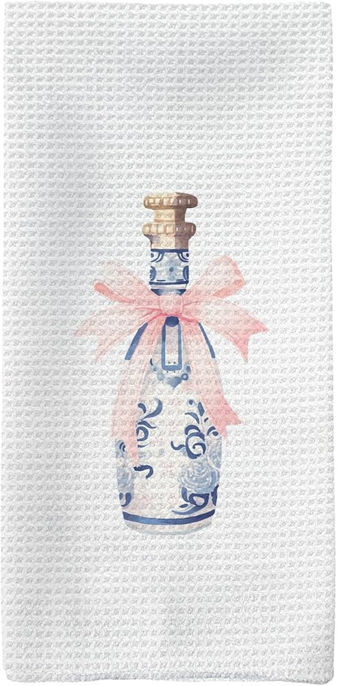 Chinoiserie Decor Kitchen Towels, Blue and White Porcelain Hand Towels, Preppy Trendy Dish Towels... | Amazon (US)