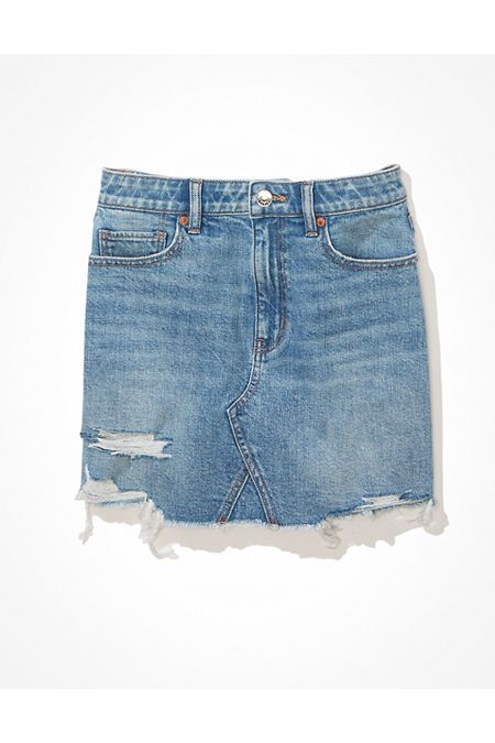 AE Hemp Denim Mini Skirt | American Eagle Outfitters (US & CA)