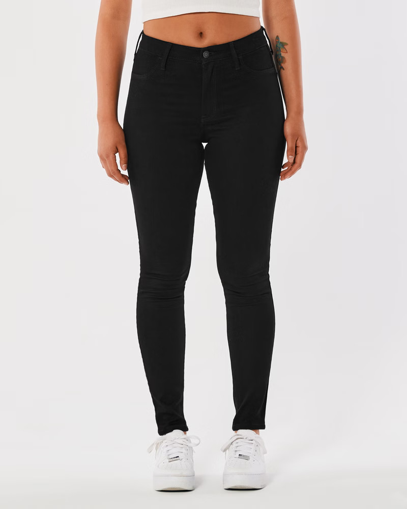 Women's High-Rise Medium Wash Jean Leggings | Women's Bottoms | HollisterCo.com | Hollister (US)