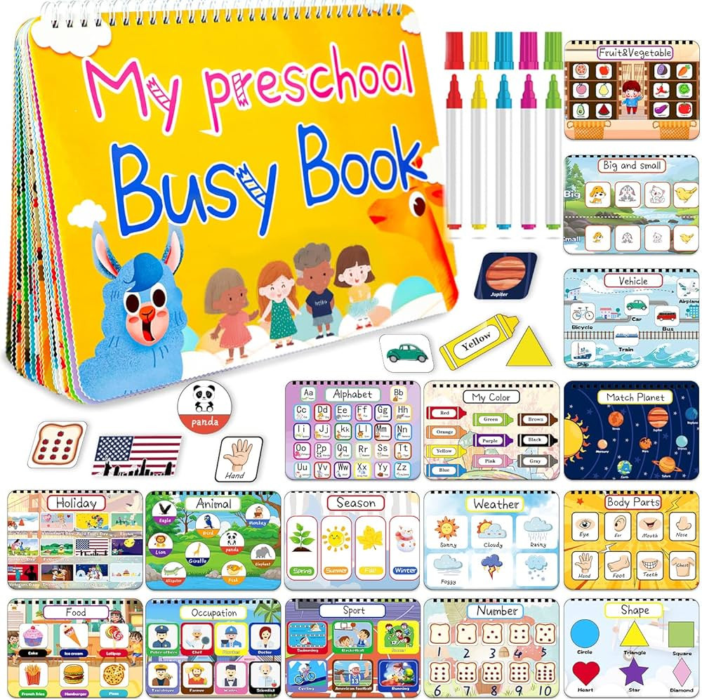 HeyKiddo Toddler Busy Book, 2023 Newest Autism Toys for Kids, Preschool Activity Binder for Autis... | Amazon (US)