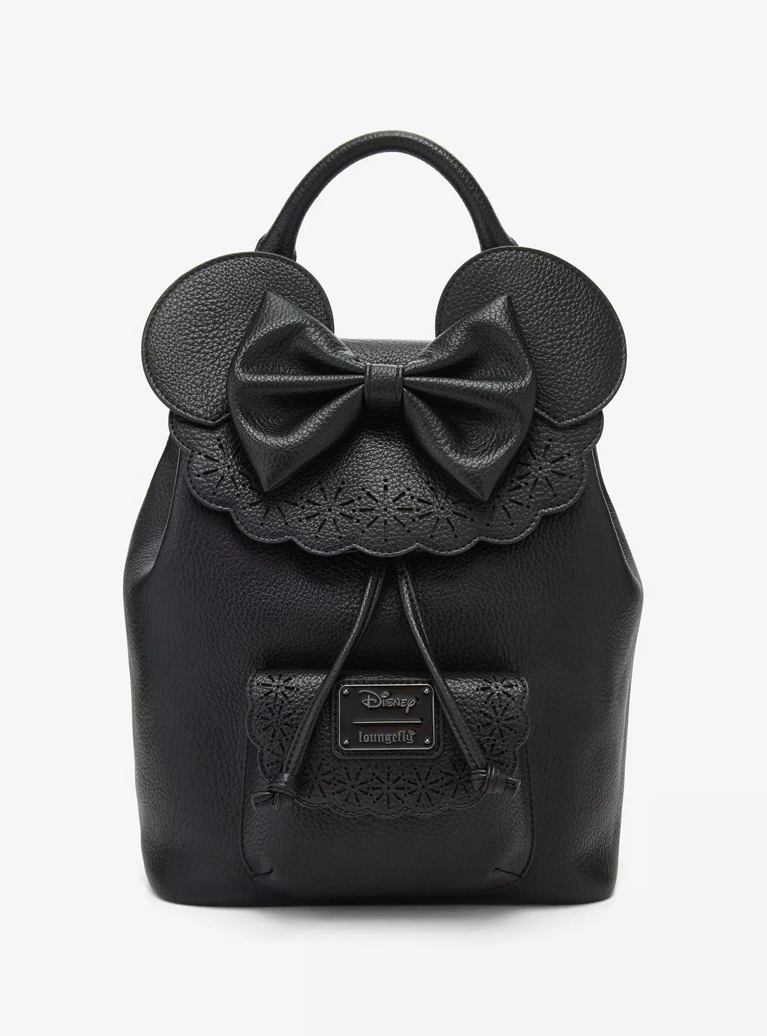 Loungefly Disney Minnie Mouse Pebble Textured Black Mini Backpack — BoxLunch Exclusive | BoxLunch