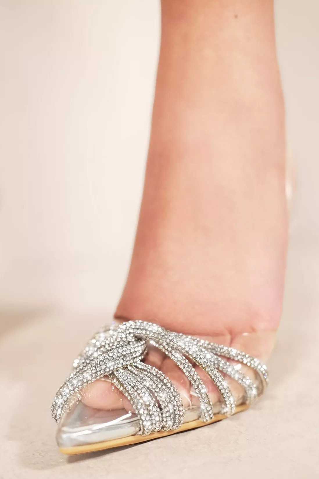 'Vanna' Perspex Pointed Toe High Heels | Debenhams UK