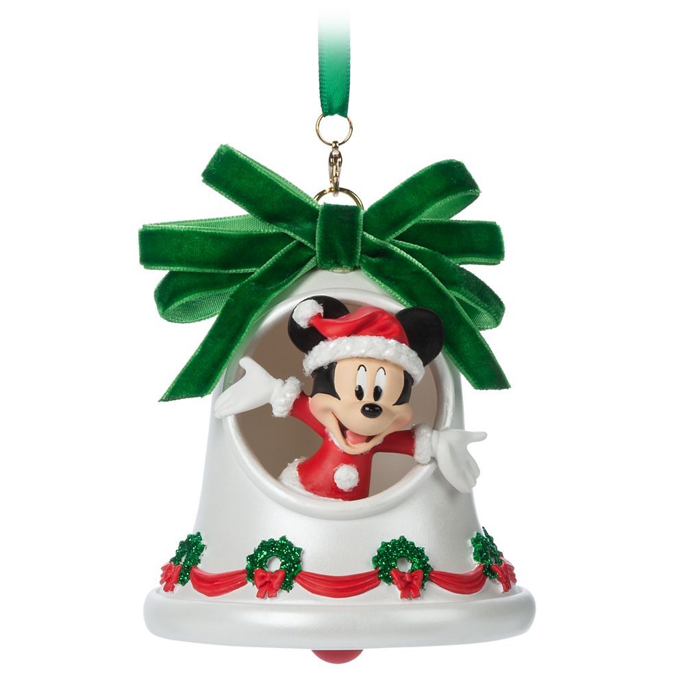 Santa Mickey Mouse Bell Sketchbook Ornament | Disney Store