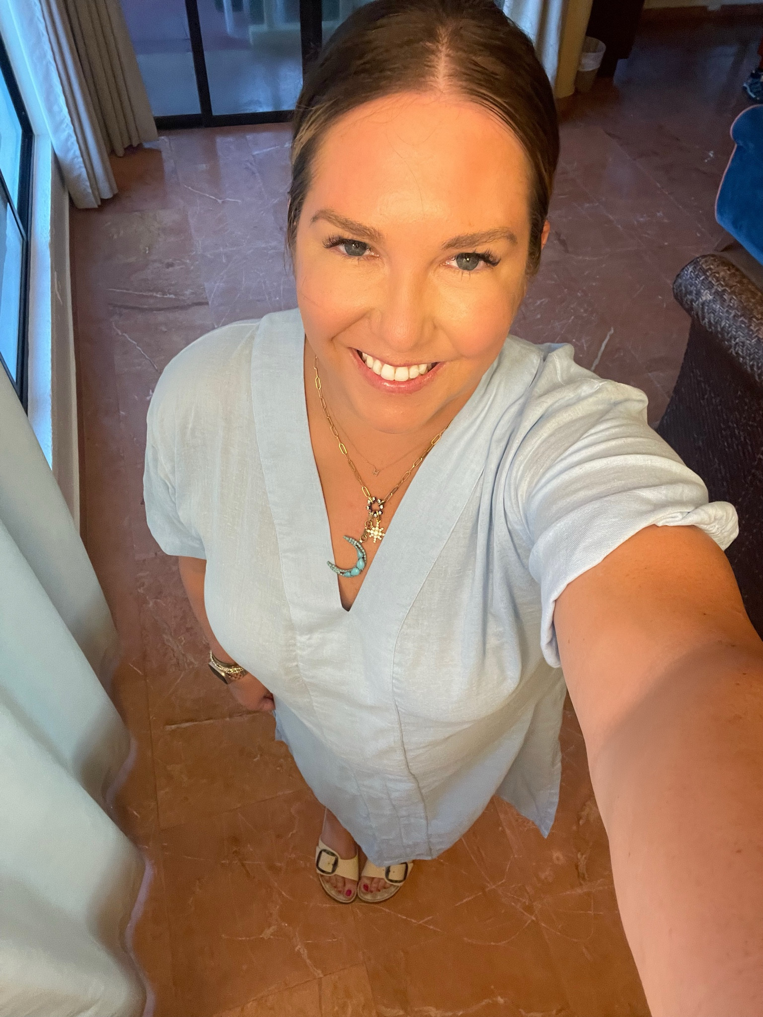 Another day another outfit from Belize. I wore this dress/caftan in St. Lucia and loved it so much I grabbed it in another color. I love that it can do double duty in my suitcase to wear as a dress or coverup. I styled it with my tortoise Birkenstocks and a really fun new necklace. I’m also wearing my favorite bracelet stack.

#LTKtravel #LTKmidsize #LTKshoecrush