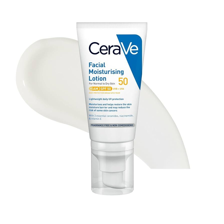 CeraVe AM Facial Moisturising Lotion Normal To Dry Skin 52ml With UV Protection And 3 Essential C... | Amazon (UK)