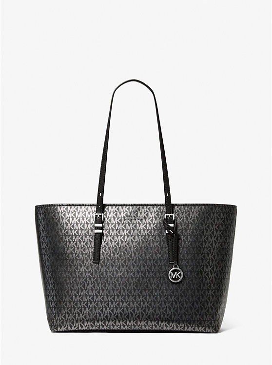 Quinn Large Metallic Signature Logo Tote Bag | Michael Kors US