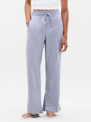 Retreat Linen High Rise Wide Leg Pant | Athleta