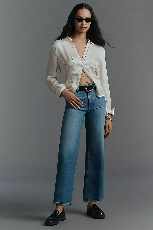Sasha High-Rise Wide-Leg Ankle Jeans | Anthropologie (US)