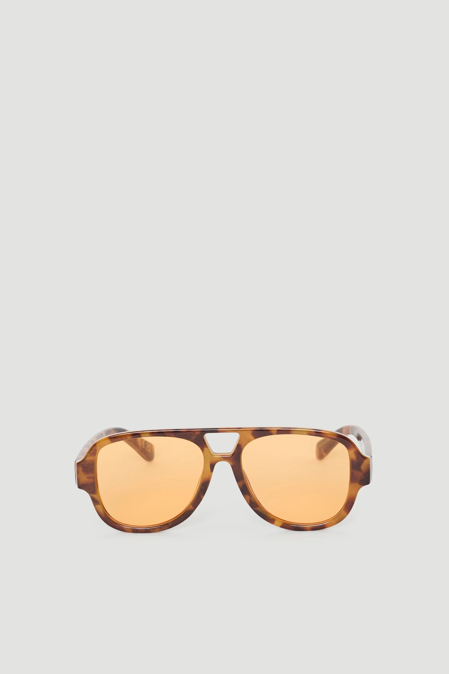 Hailey Aviator Sunglasses - Brown Yellow | DECJUBA