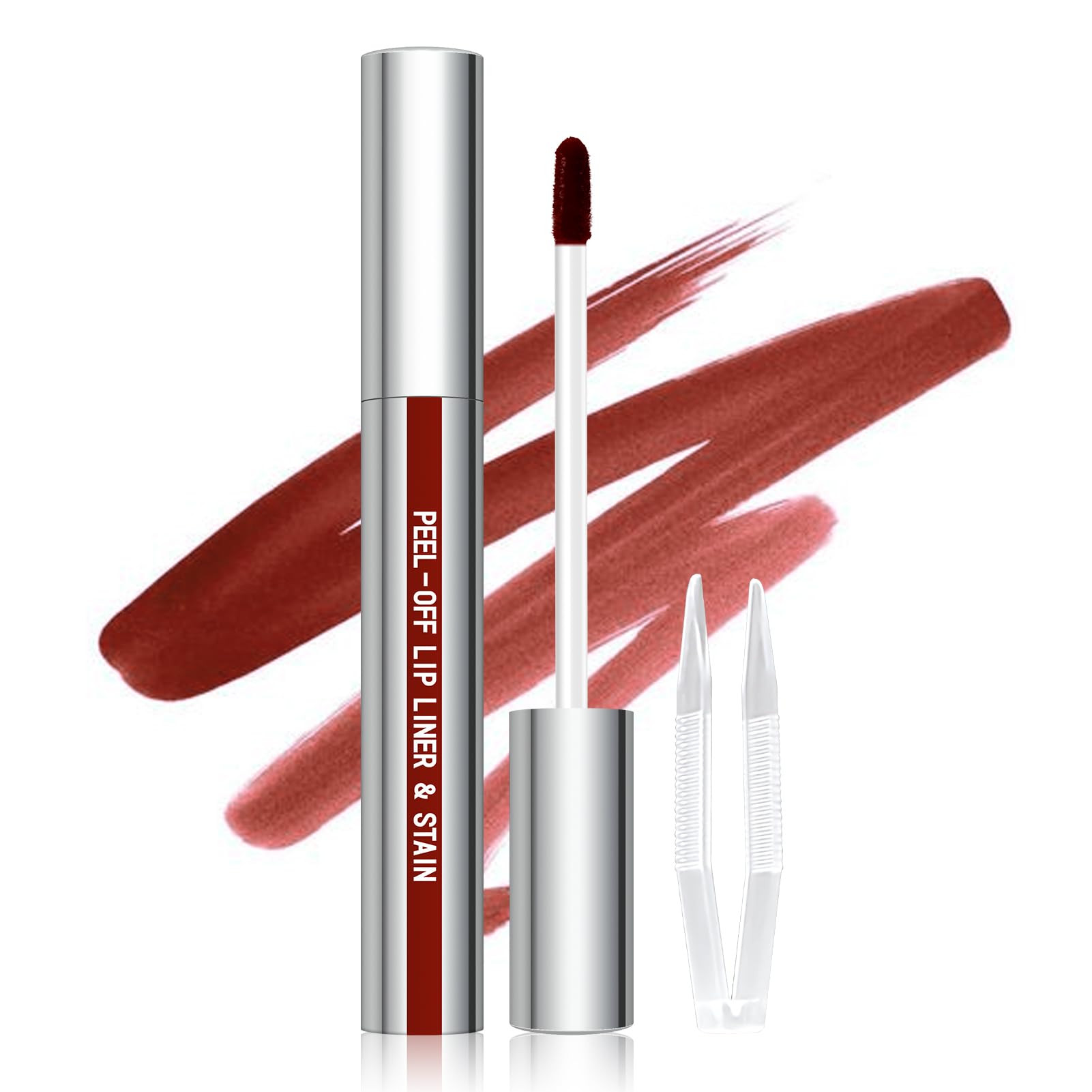 Cilrofelr Peel Off Lip Liner Stain, Long Wear Tattoo Lip Liner with Tweezer, Peel Off Lip Stain w... | Amazon (US)