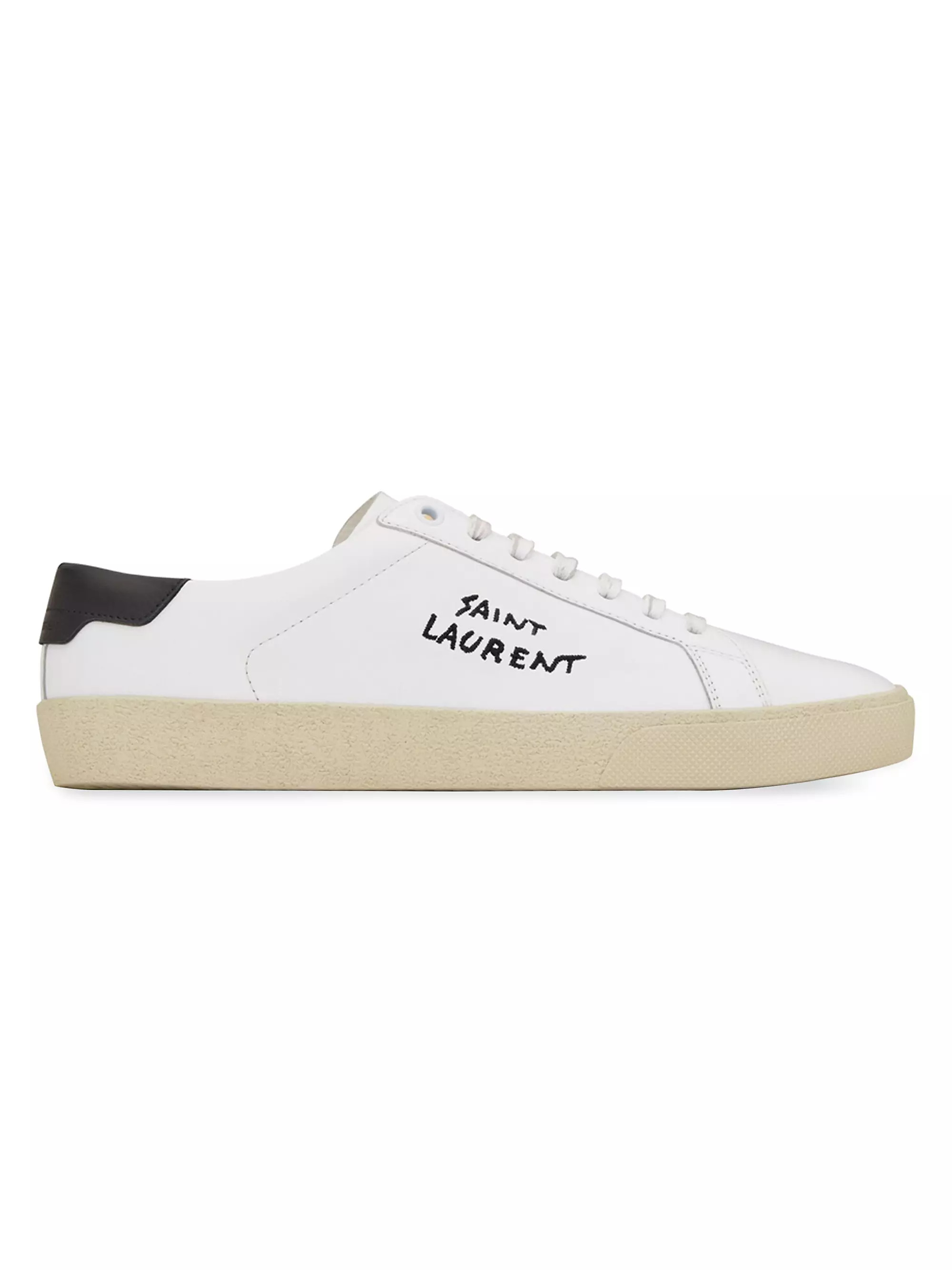 Saint Laurent Women's Court Classic SL-06 Embroidered Sneakers | Saks Fifth Avenue | Saks Fifth Avenue