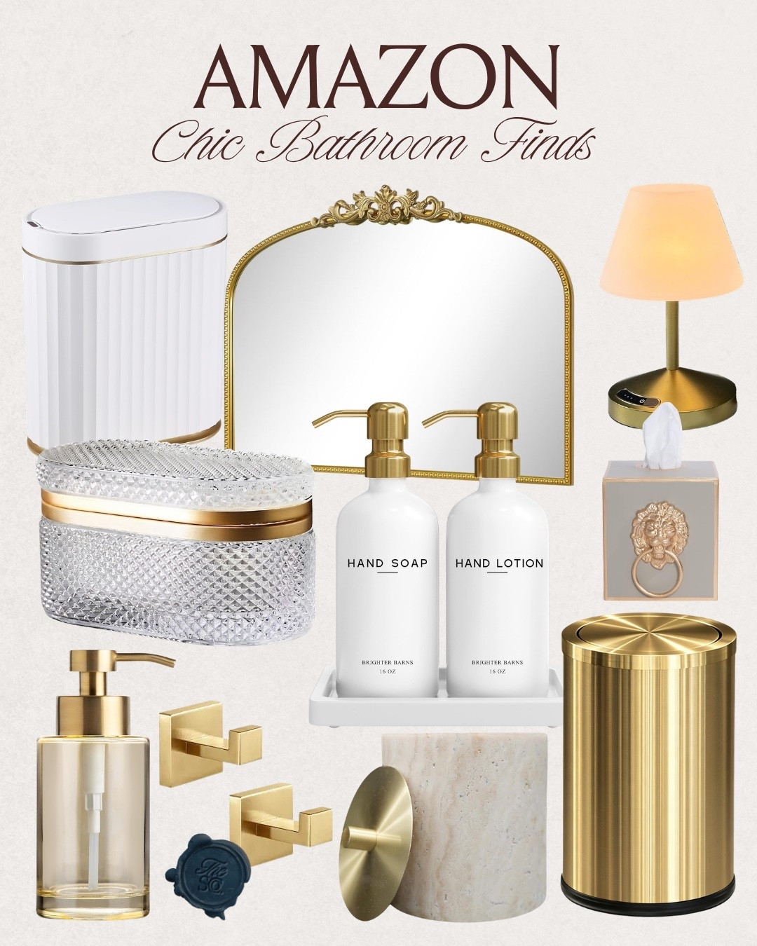 Chic bathroom finds all from Amazon! Elevate your bathroom the easy way! ✨