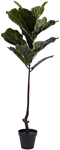 Nearly Natural 5448 4ft. Fiddle Leaf Tree UV Resistant (Indoor/Outdoor) , Green | Amazon (US)