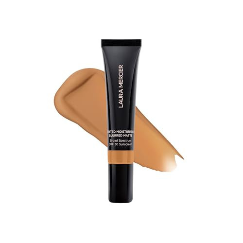 Laura Mercier Tinted Moisturizer Blurred Matte with SPF 30, 24HR+ Shine Control & Longwear, Oil-Free, Sheer to Light, Buildable Coverage, Blurs the Look of Pores, Skin Tint, 4N Teak​​ Mini Size | Amazon (US)
