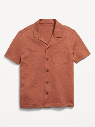 Short-Sleeve Slub-Knit Camp Shirt for Boys | Old Navy (US)