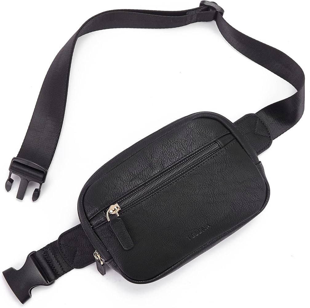Telena Belt Bag for Women PU Leather Fanny Pack Crossbody Bags for Women Waist Bag with Adjustabl... | Amazon (US)