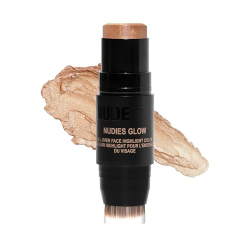 Nudestix Nudies Glow Highlighter Stick – Multi-Use Cream Highlighter for Face, Eyes & Body with Built-In Brush | Dewy, Radiant Finish for All Skin Tones | Hey Honey | Amazon (US)