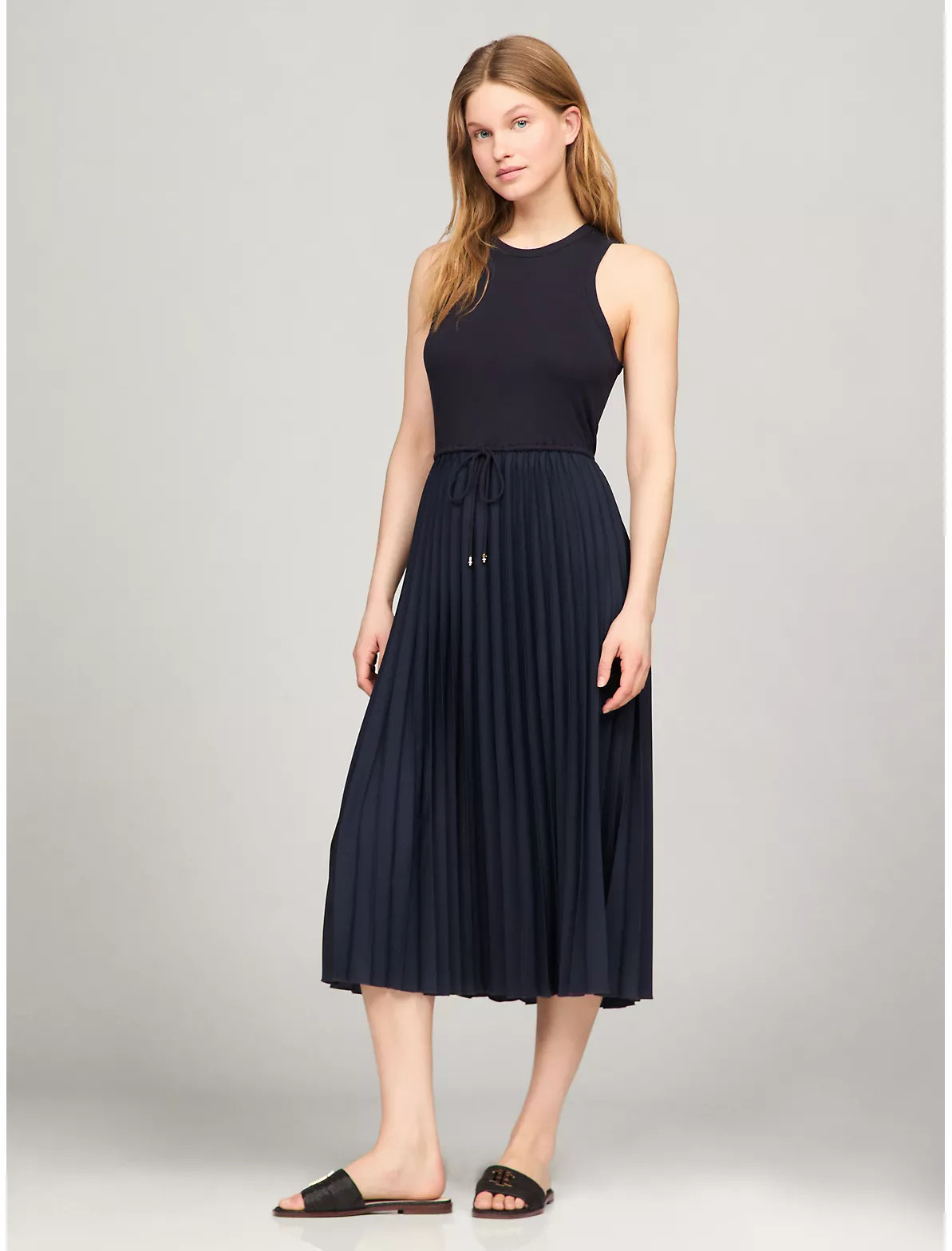Sleeveless Pleated Midi Dress | Tommy Hilfiger | Tommy Hilfiger (US)