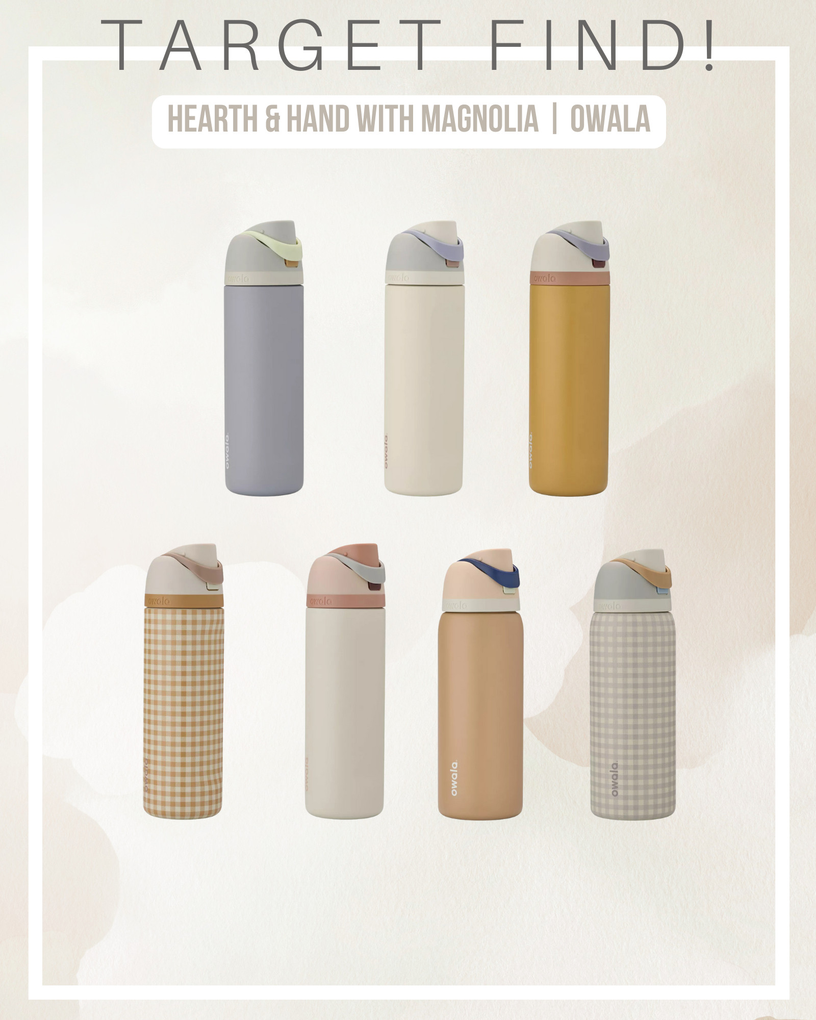 Target find! Neutral Owala water bottles which are a special edition of the Hearth and Hand Magnolia collection!   

 #LTKHome #LTKFindsUnder50