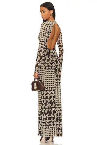 Camila Coelho Gilma Maxi Dress in Brown Butterfly from Revolve.com | Revolve Clothing (Global)