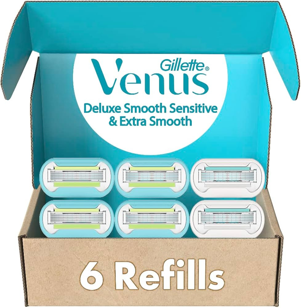Gillette Venus Womens Razor Blade Refills, Venus Extra Smooth 4 Count and Venus Deluxe Smooth Sen... | Amazon (US)